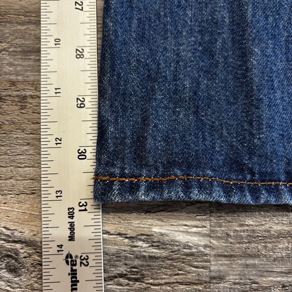 Levi's 501 Red Tab Dark Wash Blue Mens 35x31 Straight Leg Button Fly Denim Jean, - Picture 7 of 12